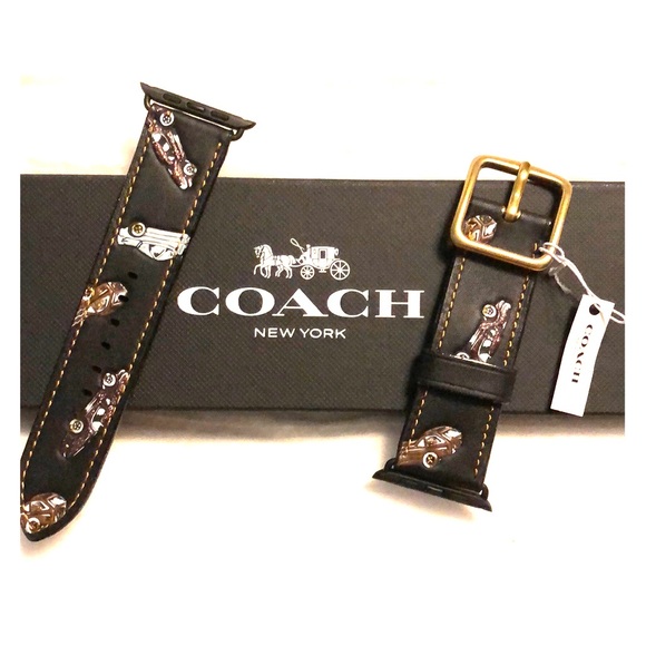 Coach Apple Watch Leather Band - Picture 1 of 7
